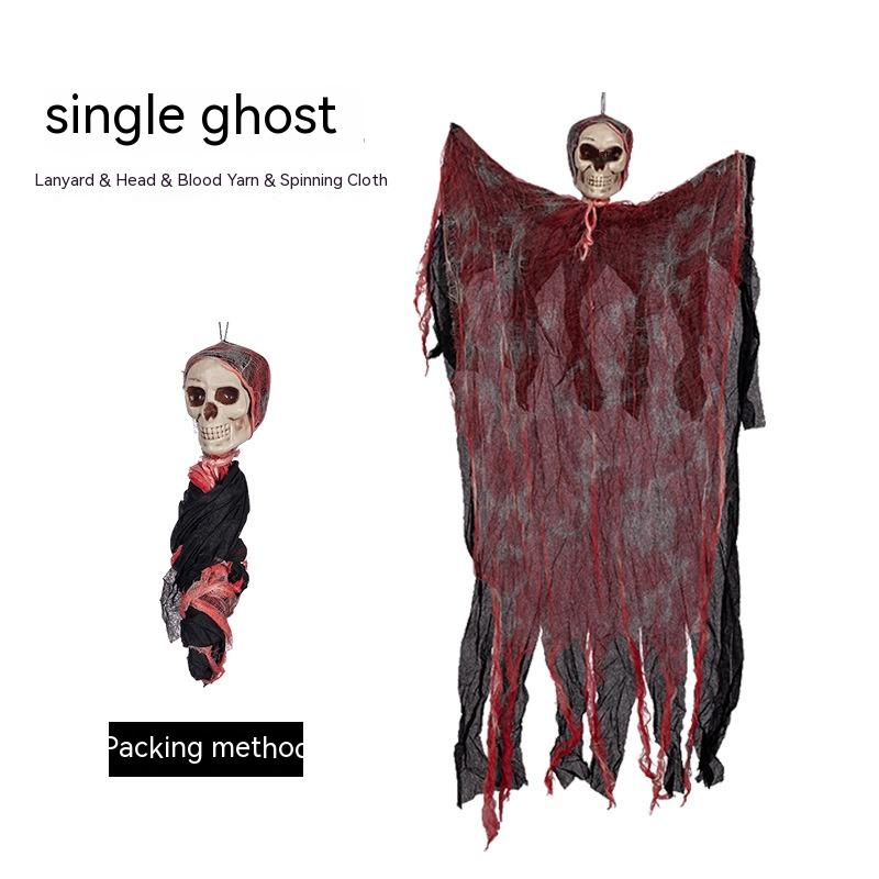 Halloween Hanging Ghost Pendant Dyed Blood Horror Skull Pendants