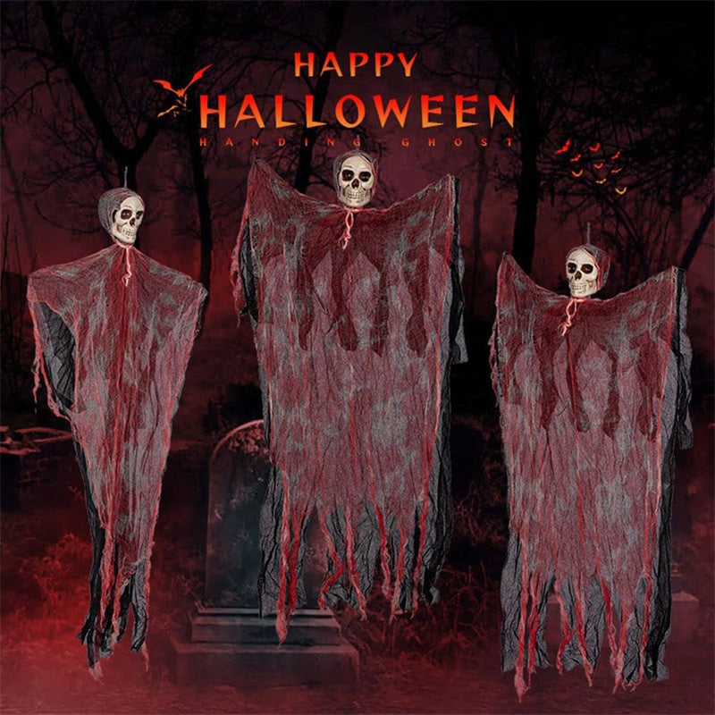 Halloween Hanging Ghost Pendant Dyed Blood Horror Skull Pendants