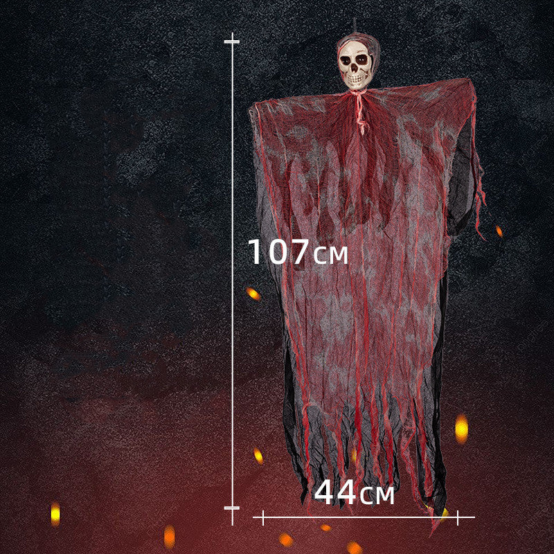 Halloween Hanging Ghost Pendant Dyed Blood Horror Skull Pendants