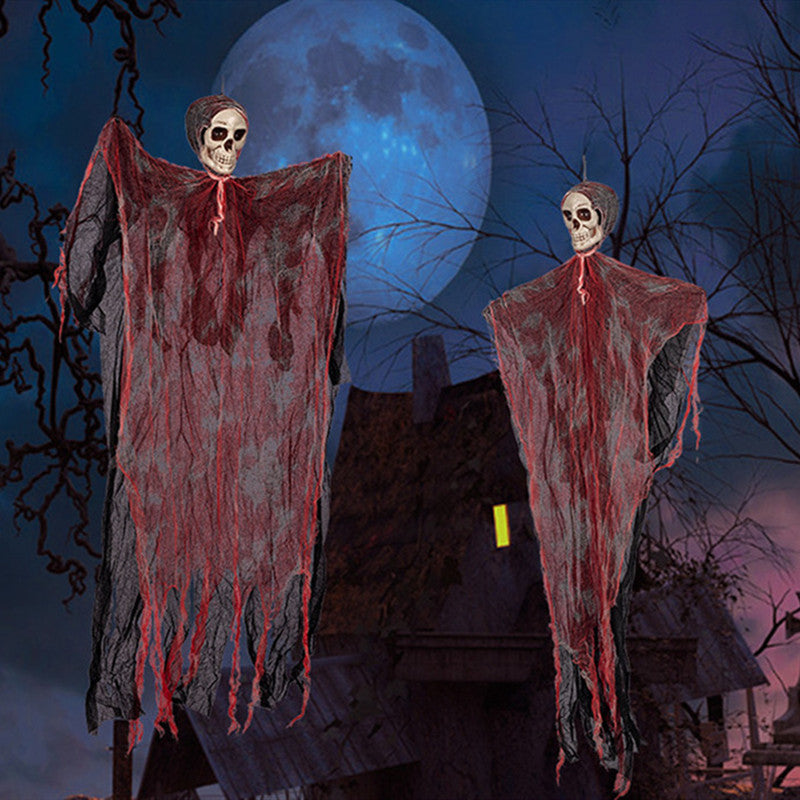 Halloween Hanging Ghost Pendant Dyed Blood Horror Skull Pendants