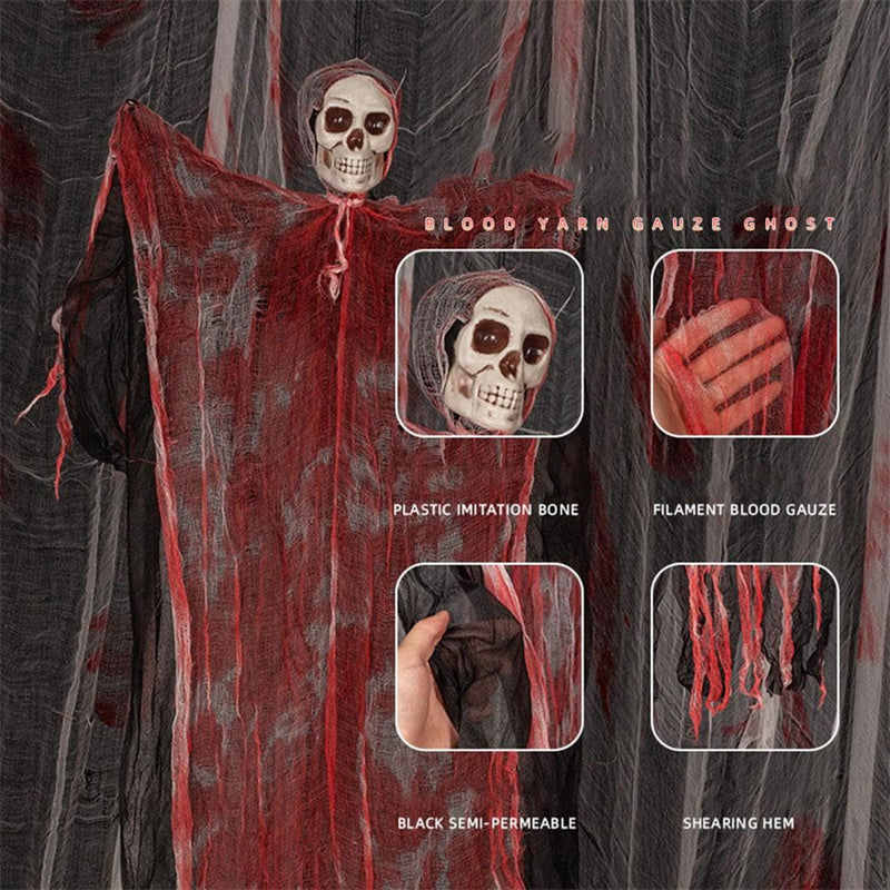 Halloween Hanging Ghost Pendant Dyed Blood Horror Skull Pendants