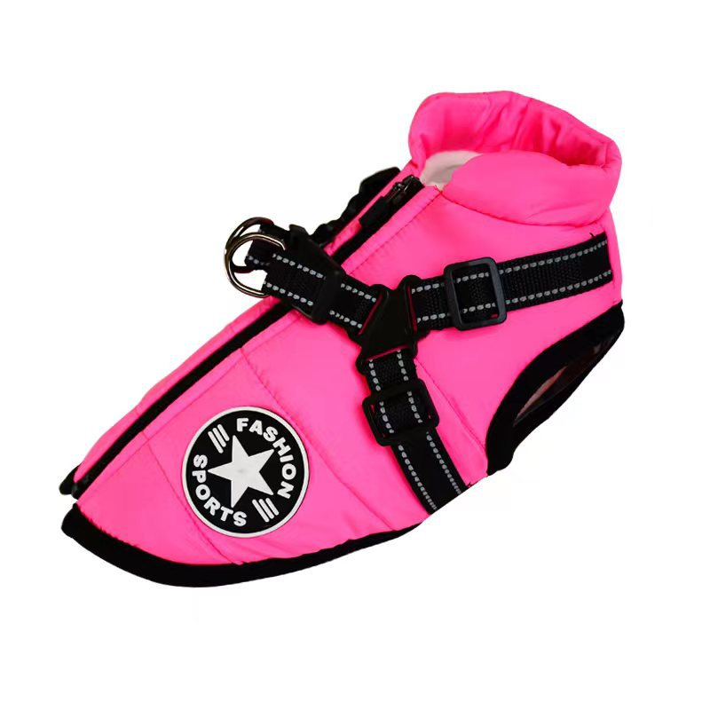 Pet Warm Dog Cotton-padded Clothes Fleece-lined Thickened Reflective