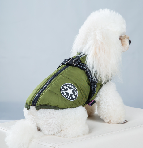 Pet Warm Dog Cotton-padded Clothes Fleece-lined Thickened Reflective