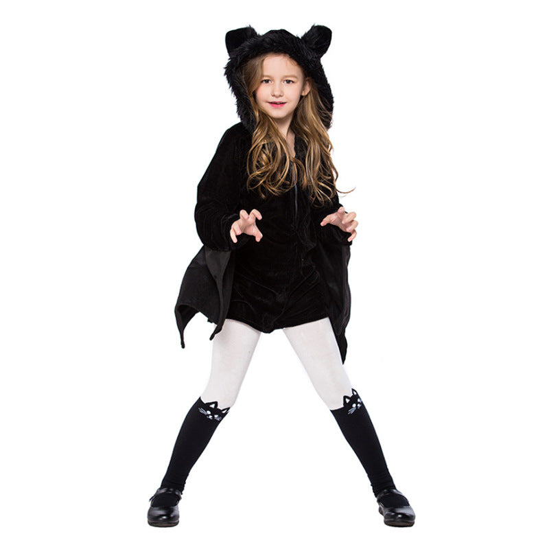 Halloween Children's Costume Black Bat Cosplay Costumes      