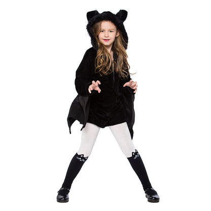 Halloween Children's Costume Black Bat Cosplay Costumes      