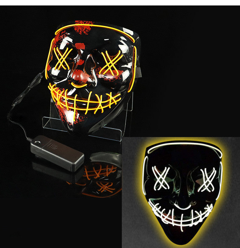 Glowing Mask LED Mask Halloween Clown Funny Bundy