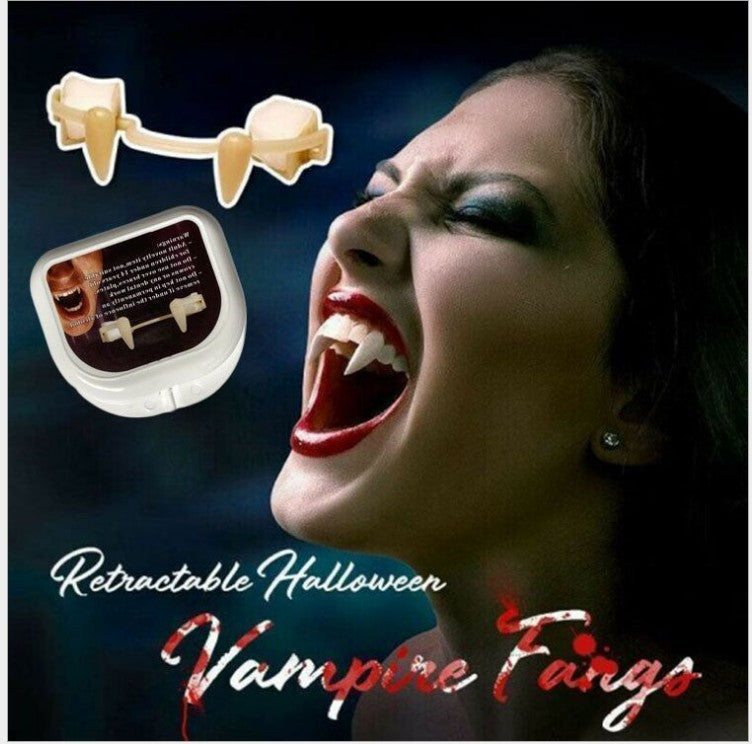 Halloween Vampire Teeth Retractable Fangs Masquerade Party 