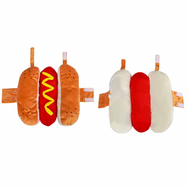 Funny Halloween Costumes For Dogs Puppy Pet Clothing Hot Dog Design 