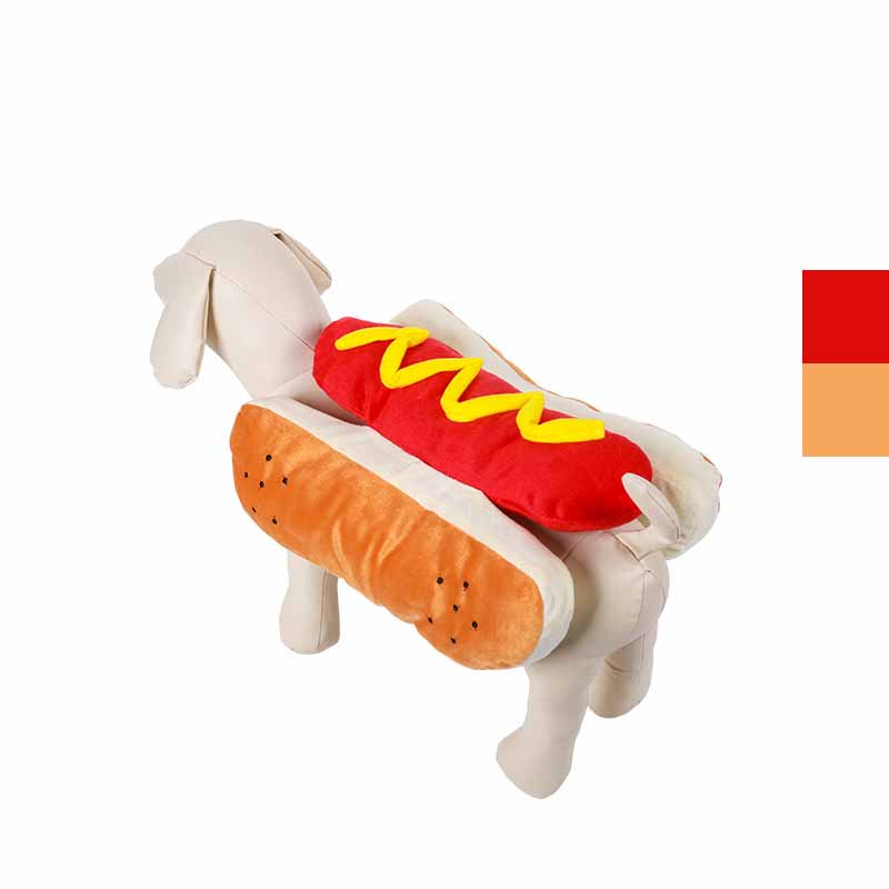 Funny Halloween Costumes For Dogs Puppy Pet Clothing Hot Dog Design 