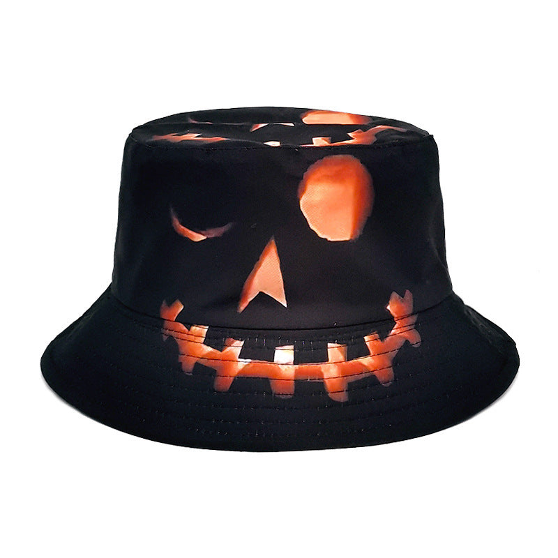 Halloween Hats Creative Cartoon Pumpkin Grimace Printed Sun-shade Fish