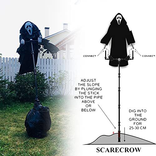 Halloween Decoration Tricky Props Skull Screaming Scarecrow Home 