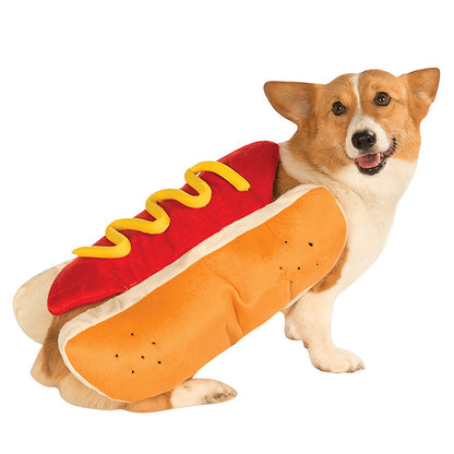 Funny Halloween Costumes For Dogs Puppy Pet Clothing Hot Dog Design 