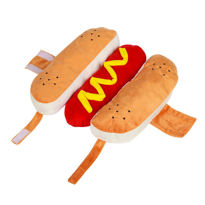 Funny Halloween Costumes For Dogs Puppy Pet Clothing Hot Dog Design 