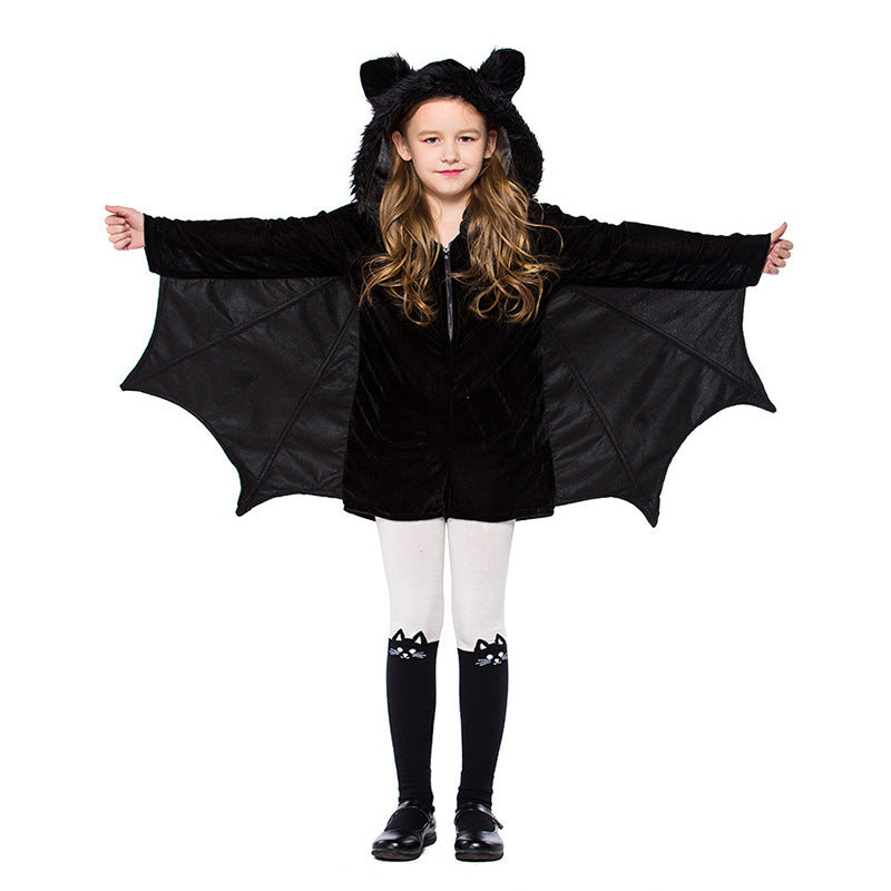 Halloween Children's Costume Black Bat Cosplay Costumes      